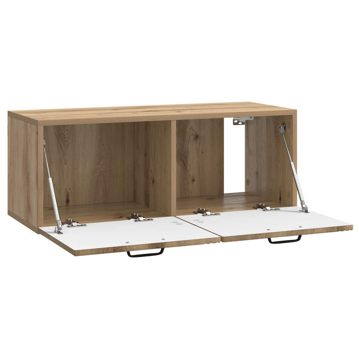 Oglindă TV montată pe perete Stejar Artizanal 78,5 x 31 x 30 cm - WALTI WALTI