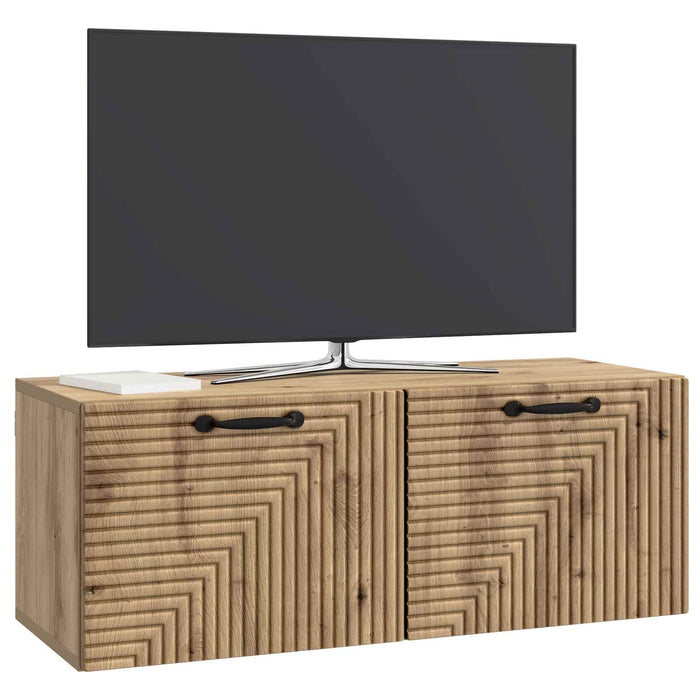 Oglindă TV montată pe perete Stejar Artizanal 78,5 x 31 x 30 cm - WALTI WALTI