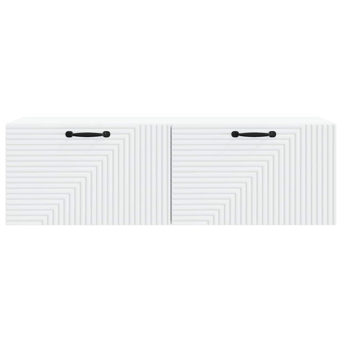 Oglindă TV montată pe perete Alb 98 x 31 x 30 cm Lemn prelucrat - WALTI WALTI