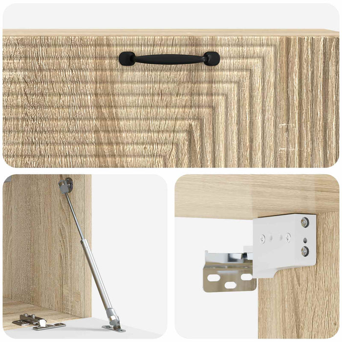 Oglindă TV montată pe perete Stejar Sonoma 98 x 31 x 30 cm - WALTI WALTI