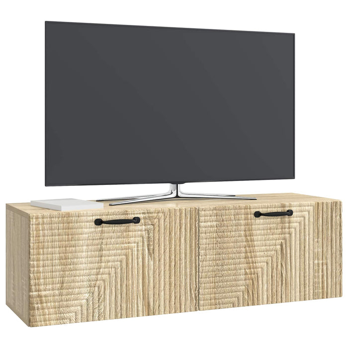 Oglindă TV montată pe perete Stejar Sonoma 98 x 31 x 30 cm - WALTI WALTI