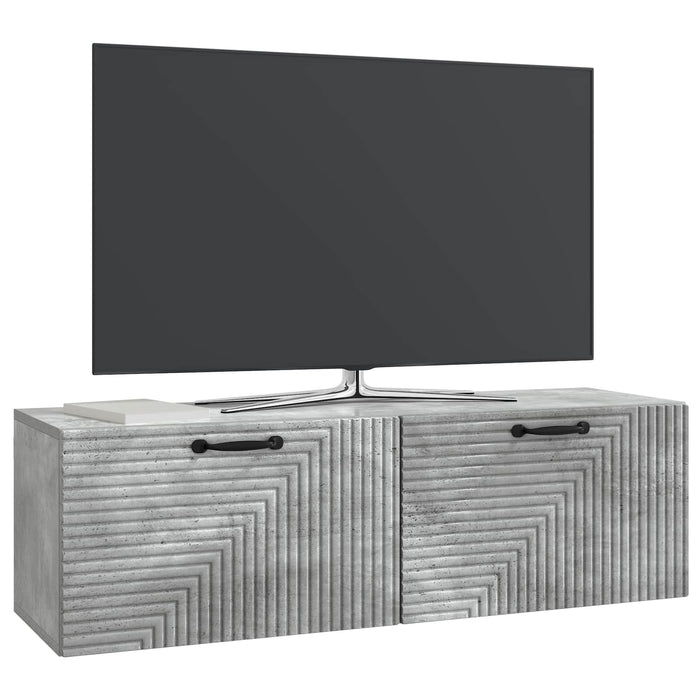 Oglindă TV montată pe perete Gri Beton 98 x 31 x 30 cm - WALTI WALTI