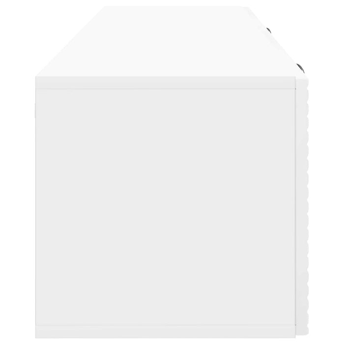 Oglindă TV montată pe perete Alb foarte lucios 98 x 31 x 30 cm - WALTI WALTI