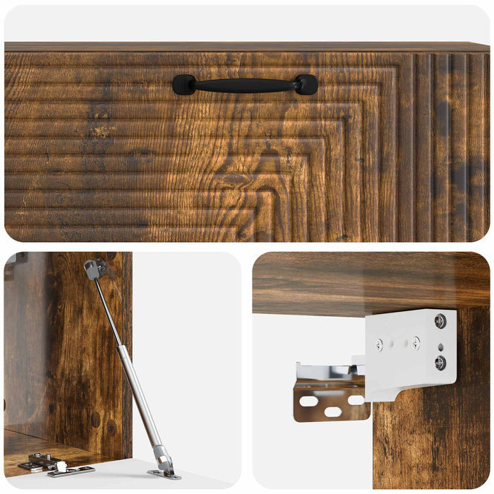 Oglindă TV montată pe perete Stejar fumuriu 98 x 31 x 30 cm - WALTI WALTI