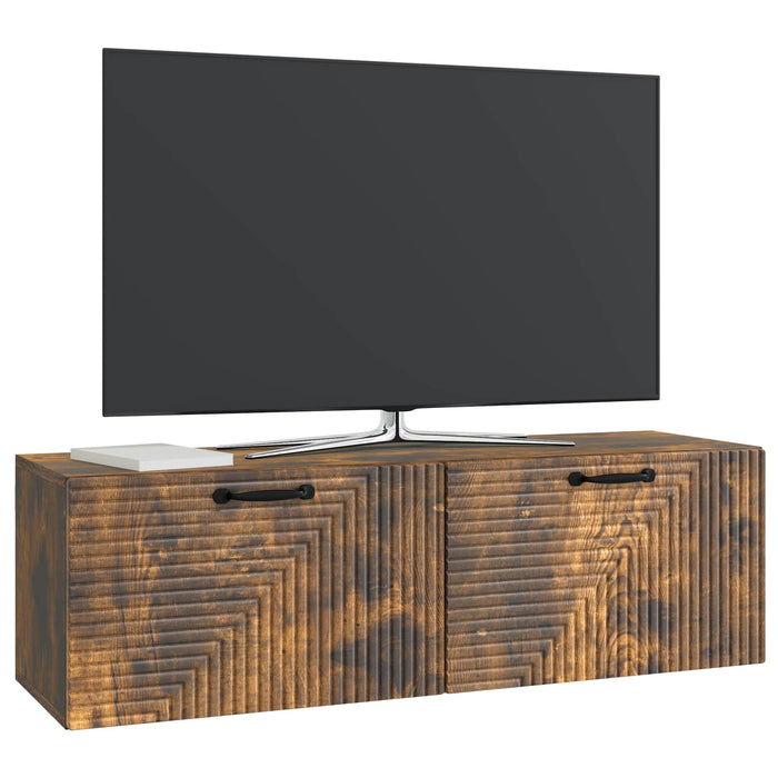 Oglindă TV montată pe perete Stejar fumuriu 98 x 31 x 30 cm - WALTI WALTI