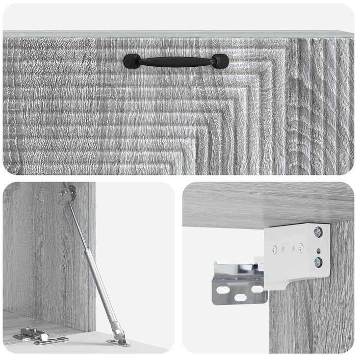 Oglindă TV montată pe perete Sonoma gri 98 x 31 x 30 cm - WALTI WALTI