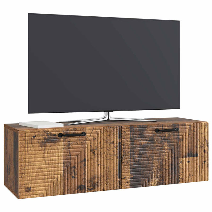 Oglindă TV montată pe perete Lemn vechi 98 x 31 x 30 cm - WALTI WALTI