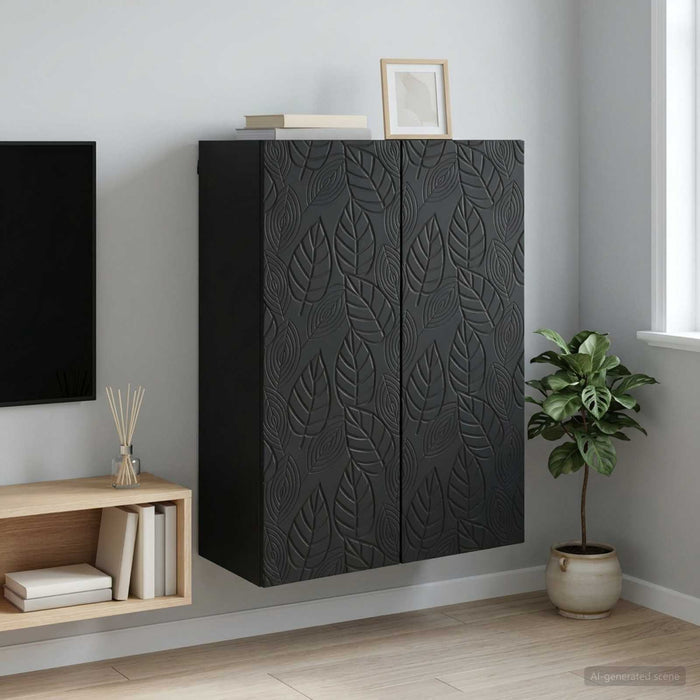 Dulap montat pe perete Negru 66 x 34,5 x 90 cm Lemn prelucrat - WALTI WALTI