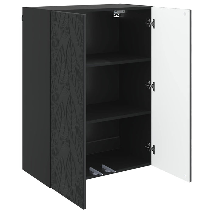 Dulap montat pe perete Negru 66 x 34,5 x 90 cm Lemn prelucrat - WALTI WALTI