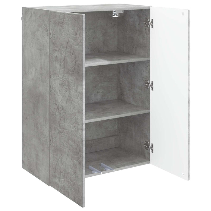 Dulap montat pe perete Gri Beton 66 x 34,5 x 90 cm - WALTI WALTI