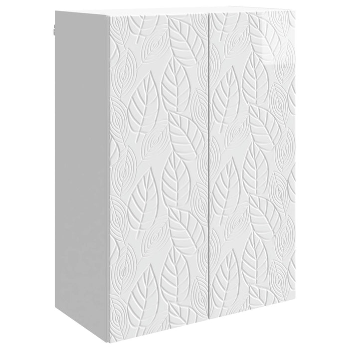 Dulap montat pe perete Alb foarte lucios 66 x 34,5 x 90 cm - WALTI WALTI