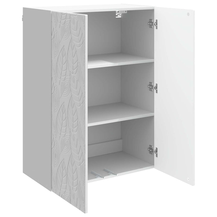 Dulap montat pe perete Alb foarte lucios 66 x 34,5 x 90 cm - WALTI WALTI