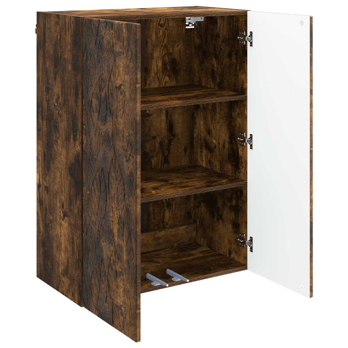 Dulap montat pe perete Stejar fumuriu 66 x 34,5 x 90 cm - WALTI WALTI