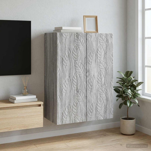 Dulap montat pe perete Sonoma gri 66 x 34,5 x 90 cm - WALTI WALTI