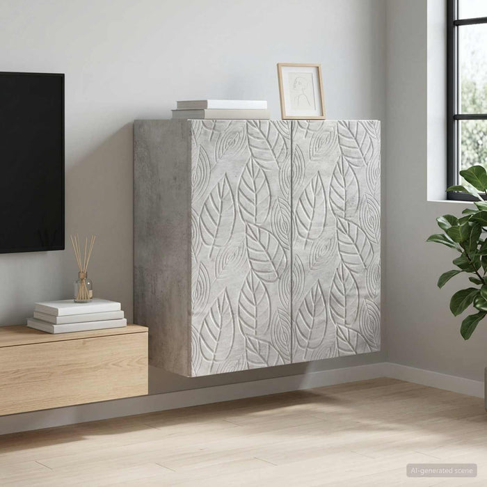 Dulap montat pe perete Gri Beton 59 x 31 x 60 cm Lemn prelucrat - WALTI WALTI