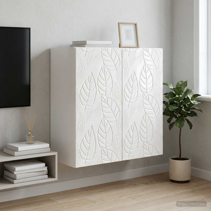 Dulap montat pe perete Alb foarte lucios 59 x 31 x 60 cm - WALTI WALTI