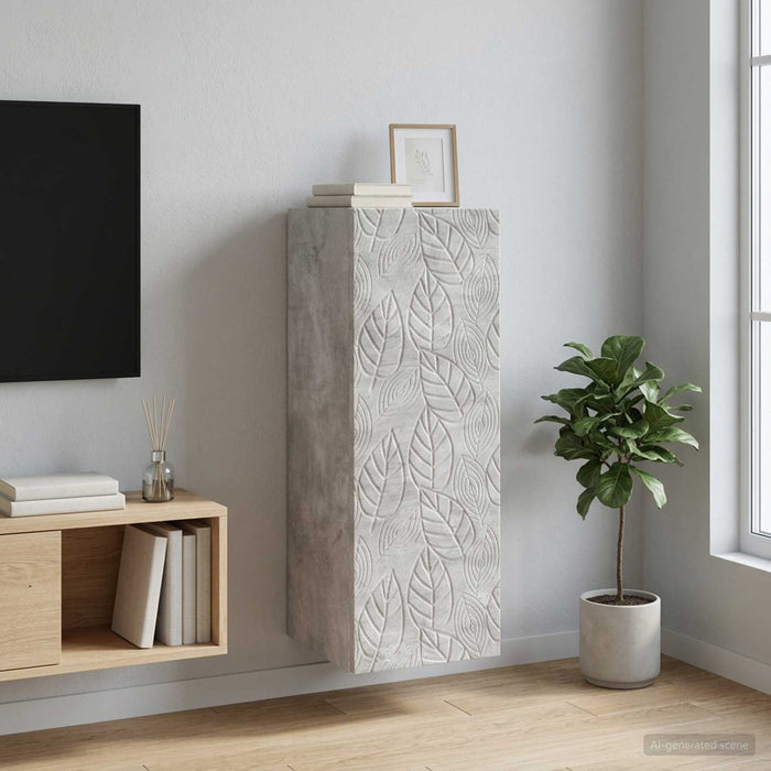 Dulap montat pe perete Gri Beton 33 x 34,5 x 90 cm - WALTI WALTI