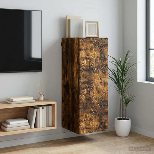 Dulap montat pe perete Stejar fumuriu 33 x 34,5 x 90 cm - WALTI WALTI
