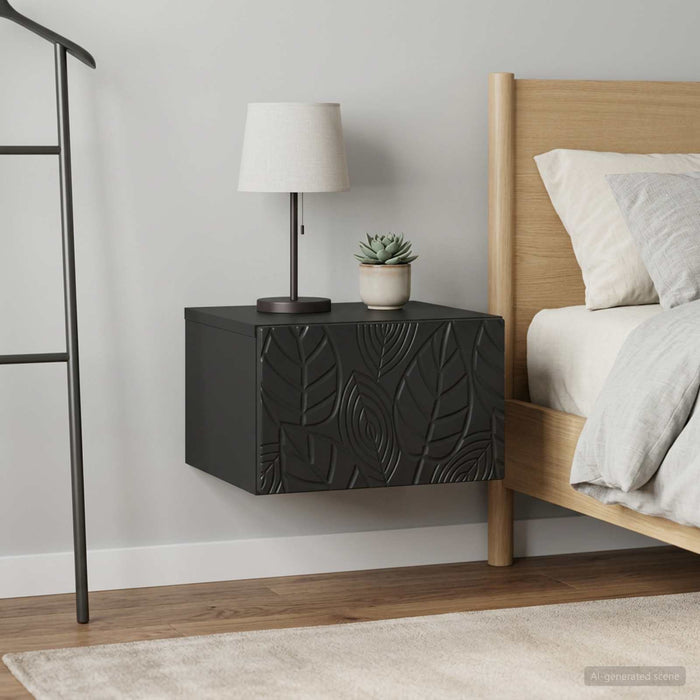 Masă laterală montată pe perete 2 pcs Negru 34,5 x 33 x 20 cm - WALTI WALTI