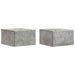 Masă laterală montată pe perete 2 pcs Gri Beton - WALTI WALTI