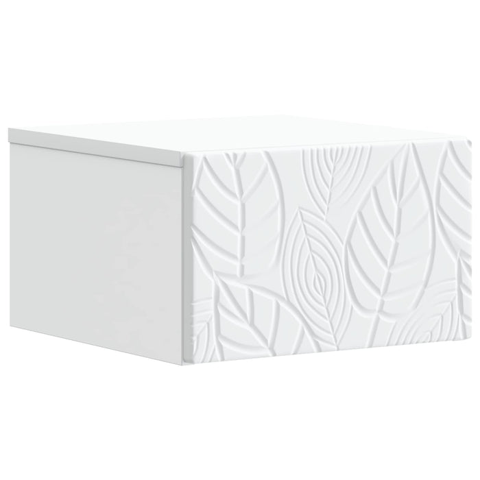 Dulap de noapte suspendat Alb 49 x 34,5 x 20 cm Lemn prelucrat - WALTI WALTI