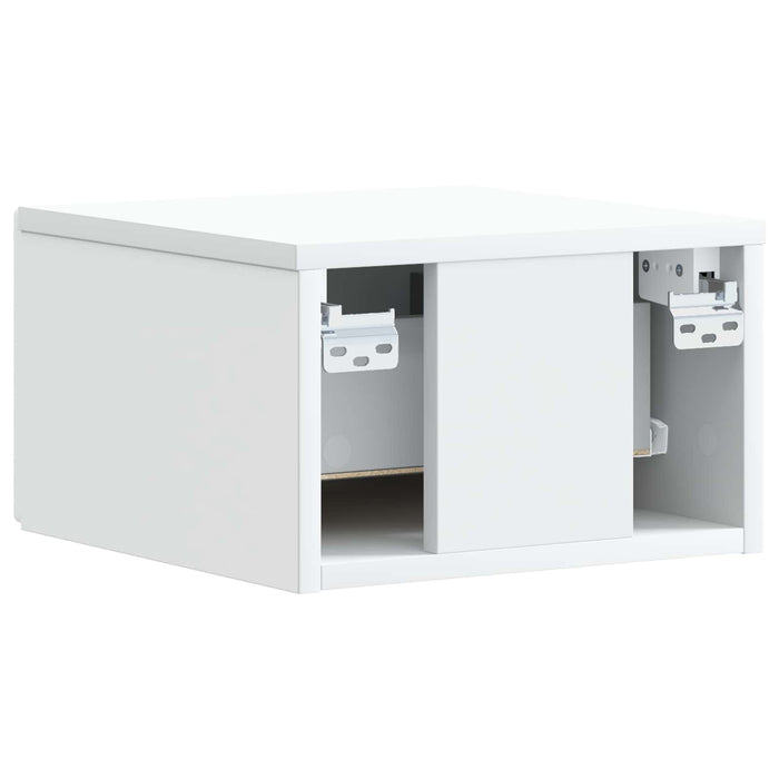 Dulap de noapte suspendat Alb 49 x 34,5 x 20 cm Lemn prelucrat - WALTI WALTI
