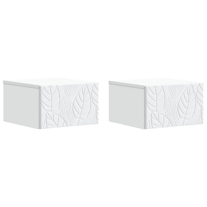 Dulap de noapte suspendat 2 pcs Alb 49 x 34,5 x 20 cm - WALTI WALTI