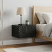 Dulap de noapte suspendat 2 pcs Negru 49 x 34,5 x 20 cm - WALTI WALTI