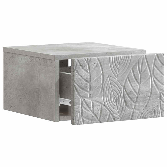 Dulap de noapte suspendat Gri Beton 49 x 34,5 x 20 cm - WALTI WALTI