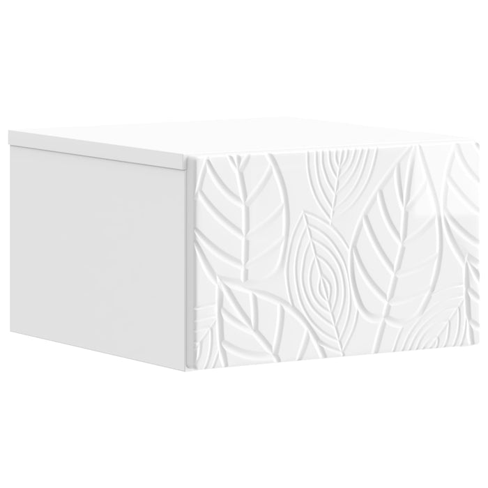 Dulap de noapte suspendat Alb foarte lucios 49 x 34,5 x 20 cm - WALTI WALTI