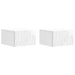Dulap de noapte suspendat 2 pcs Alb foarte lucios - WALTI WALTI