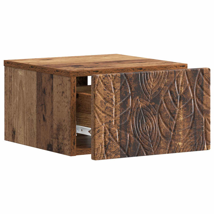 Dulap de noapte suspendat Lemn vechi 49 x 34,5 x 20 cm - WALTI WALTI