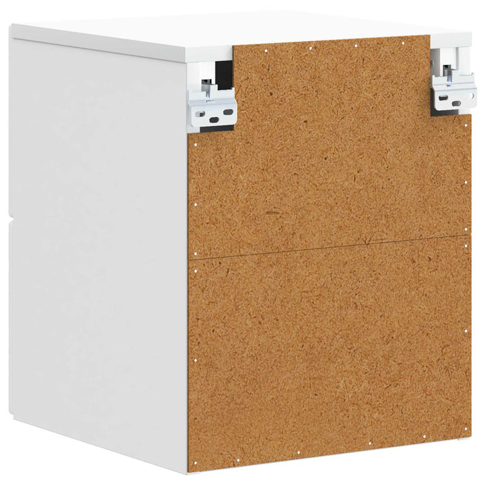 Dulap de noapte suspendat Alb 34,5 x 33 x 40 cm Lemn prelucrat - WALTI WALTI