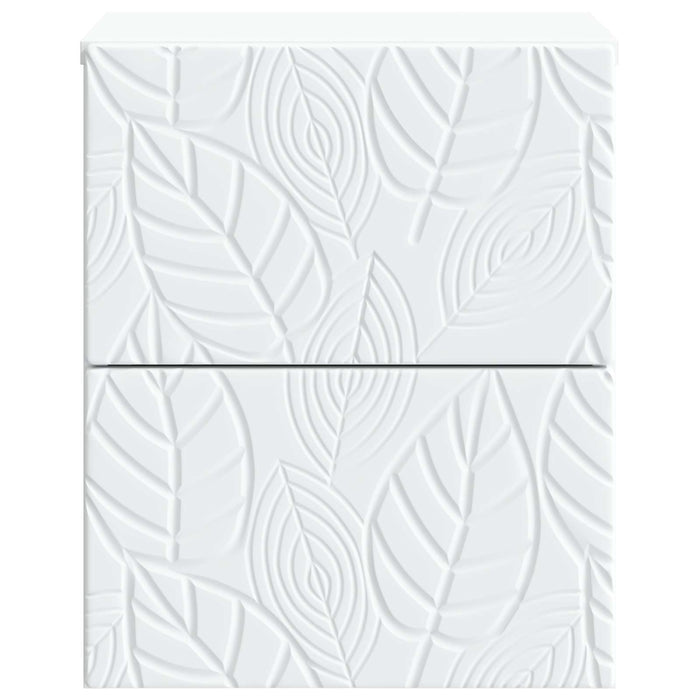 Dulap de noapte suspendat Alb 34,5 x 33 x 40 cm Lemn prelucrat - WALTI WALTI