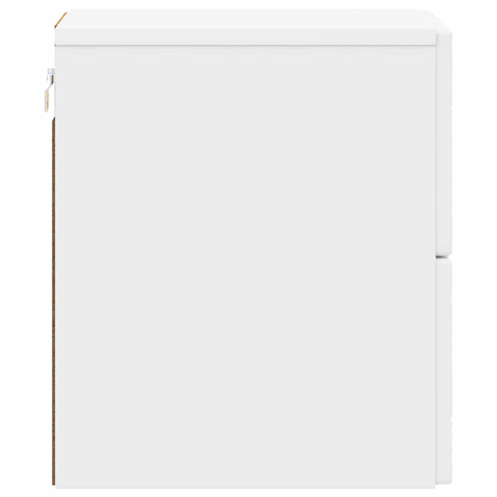 Dulap de noapte suspendat Alb 34,5 x 33 x 40 cm Lemn prelucrat - WALTI WALTI