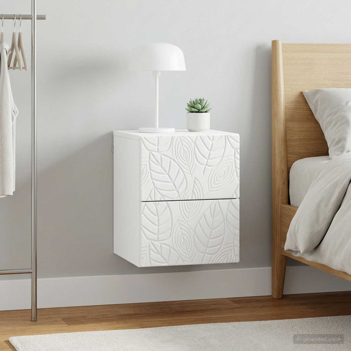 Dulap de noapte suspendat 2 pcs Alb 34,5 x 33 x 40 cm - WALTI WALTI
