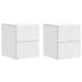 Dulap de noapte suspendat 2 pcs Alb 34,5 x 33 x 40 cm - WALTI WALTI