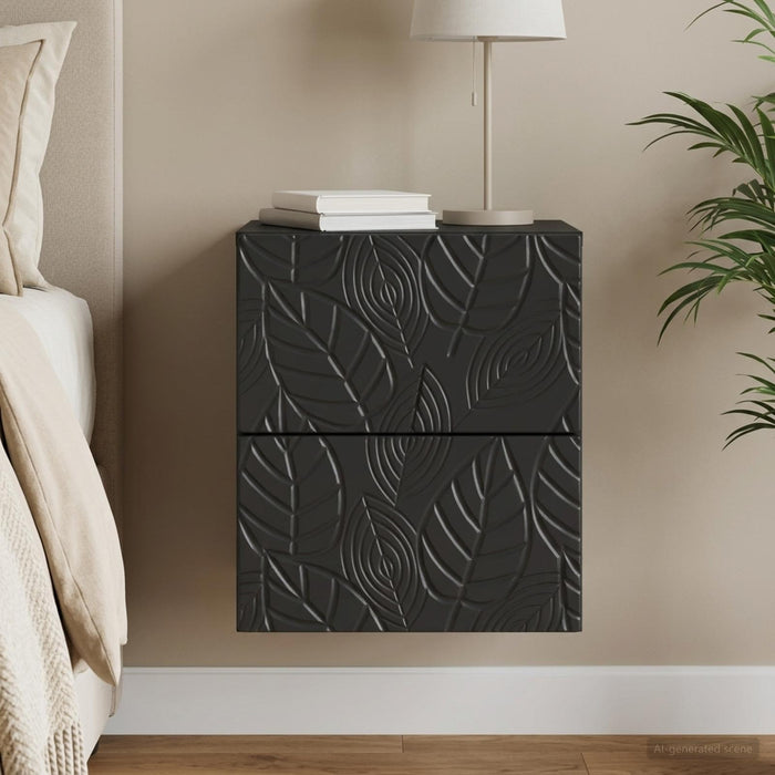 Dulap de noapte suspendat Negru 34,5 x 33 x 40 cm - WALTI WALTI