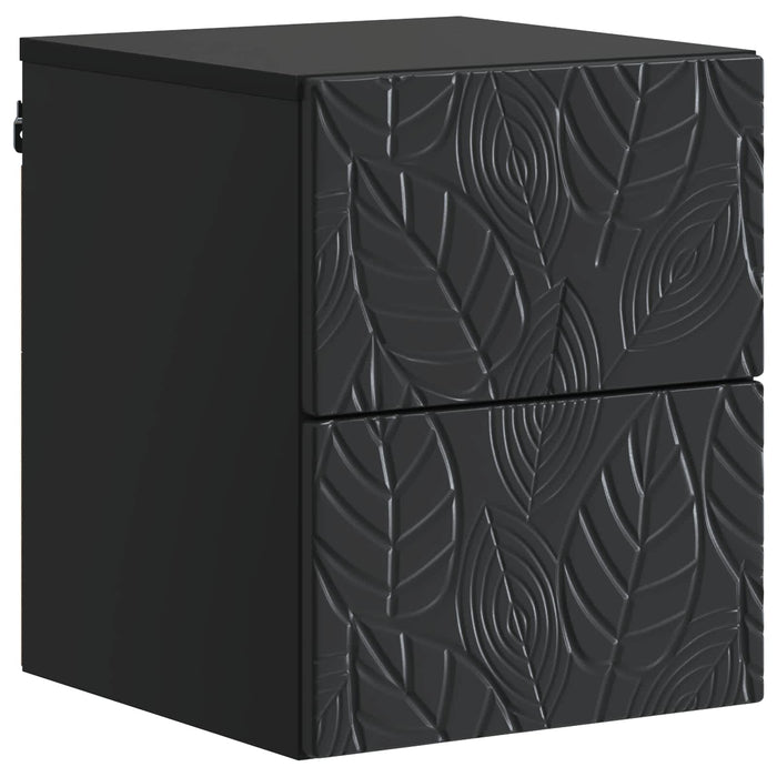 Dulap de noapte suspendat 2 pcs Negru 34,5 x 33 x 40 cm - WALTI WALTI