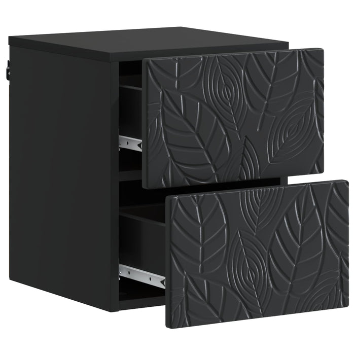 Dulap de noapte suspendat 2 pcs Negru 34,5 x 33 x 40 cm - WALTI WALTI