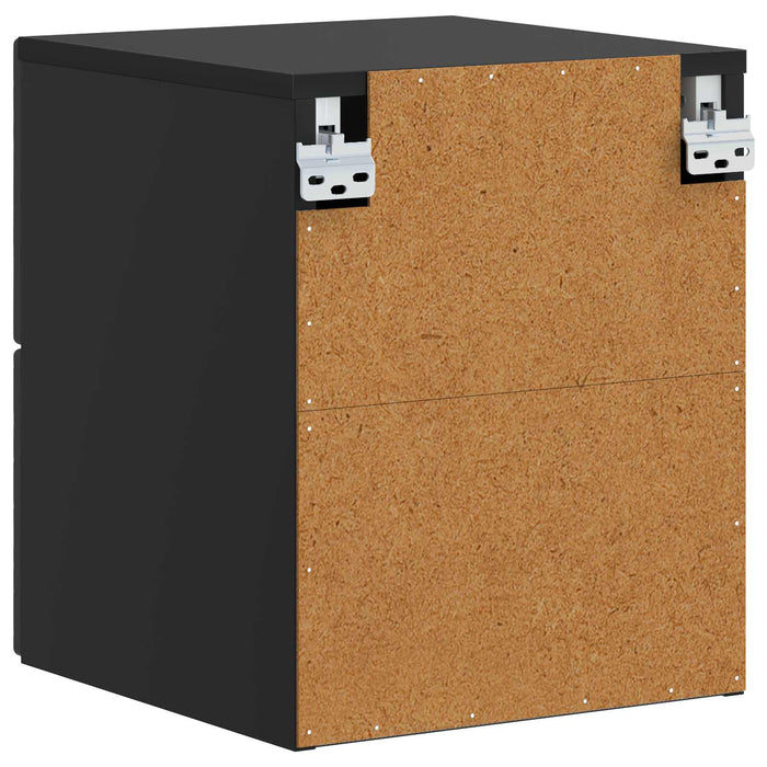 Dulap de noapte suspendat 2 pcs Negru 34,5 x 33 x 40 cm - WALTI WALTI