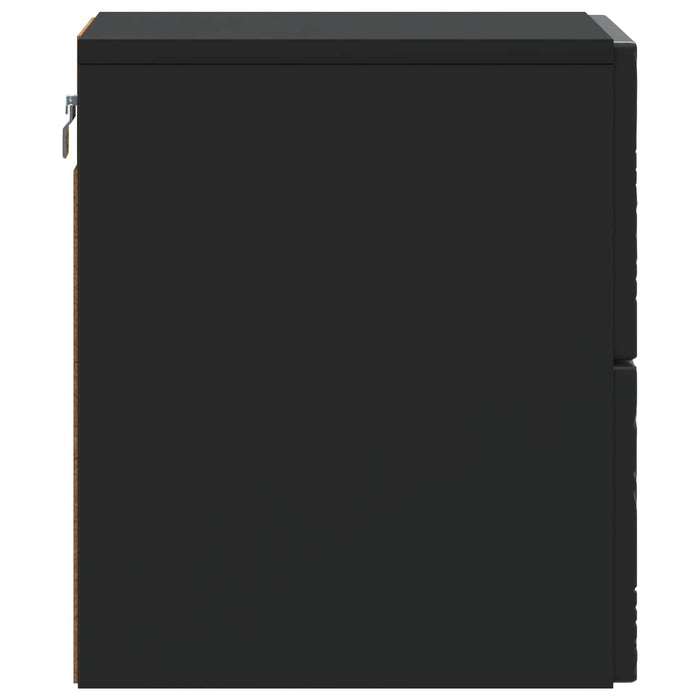 Dulap de noapte suspendat 2 pcs Negru 34,5 x 33 x 40 cm - WALTI WALTI