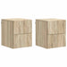 Dulap de noapte suspendat 2 pcs Stejar Sonoma 34,5 x 33 x 40 cm - WALTI WALTI
