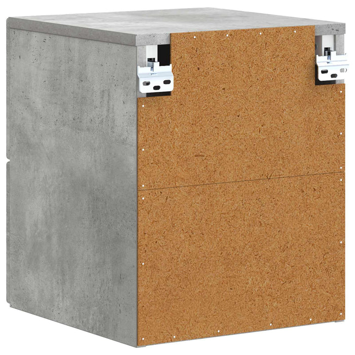 Dulap de noapte suspendat Gri Beton 34,5 x 33 x 40 cm - WALTI WALTI