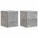 Dulap de noapte suspendat 2 pcs Gri Beton 34,5 x 33 x 40 cm - WALTI WALTI