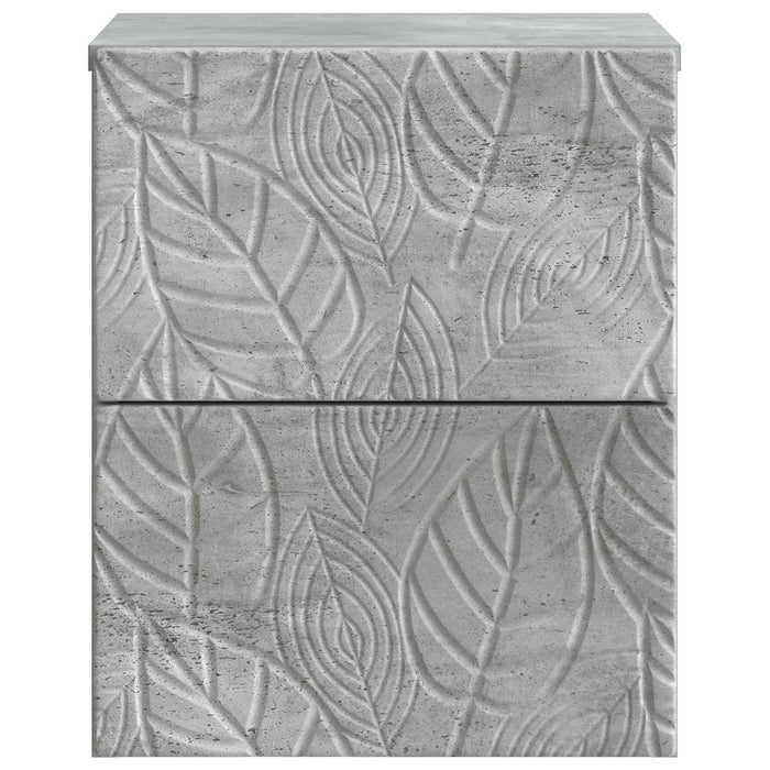Dulap de noapte suspendat 2 pcs Gri Beton 34,5 x 33 x 40 cm - WALTI WALTI