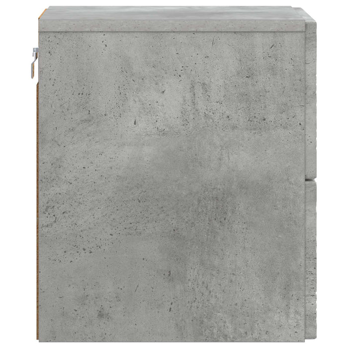 Dulap de noapte suspendat 2 pcs Gri Beton 34,5 x 33 x 40 cm - WALTI WALTI