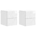 Dulap de noapte suspendat 2 pcs Alb foarte lucios - WALTI WALTI