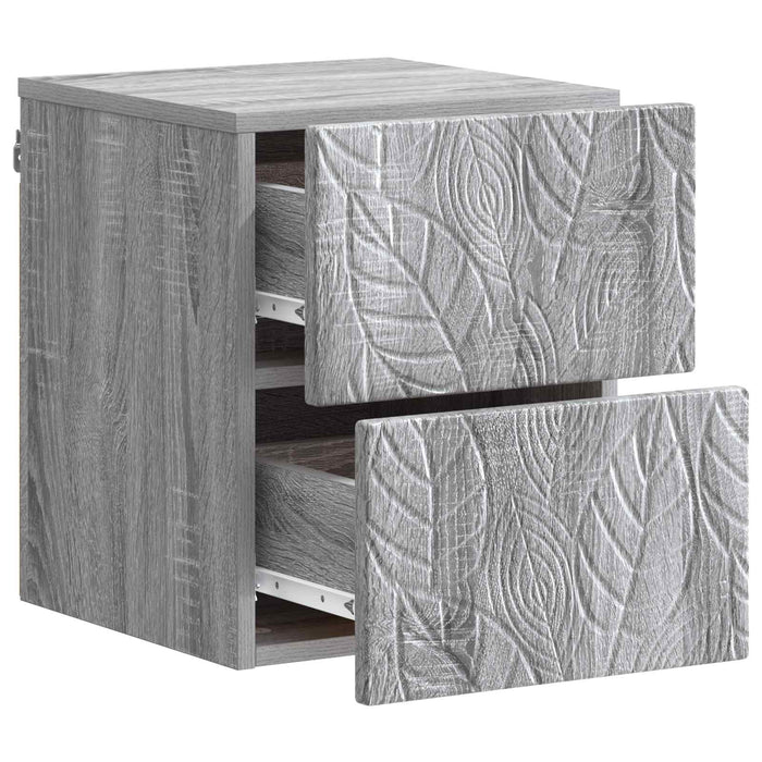 Dulap de noapte suspendat Sonoma gri 34,5 x 33 x 40 cm - WALTI WALTI