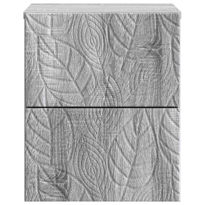 Dulap de noapte suspendat 2 pcs Sonoma gri 34,5 x 33 x 40 cm - WALTI WALTI
